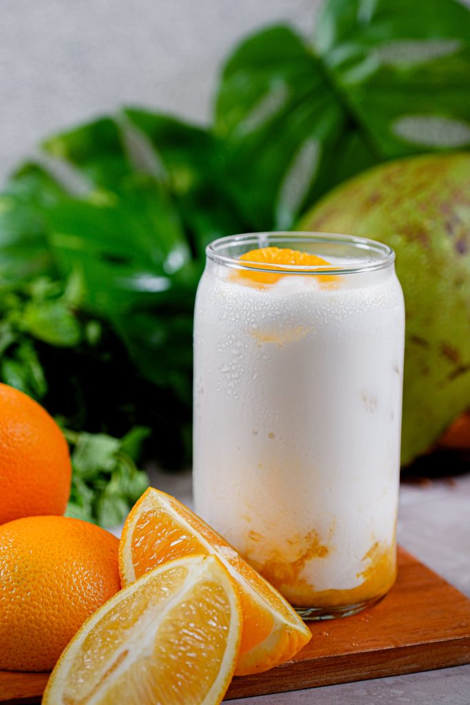 Coconut and orange cream smoothie